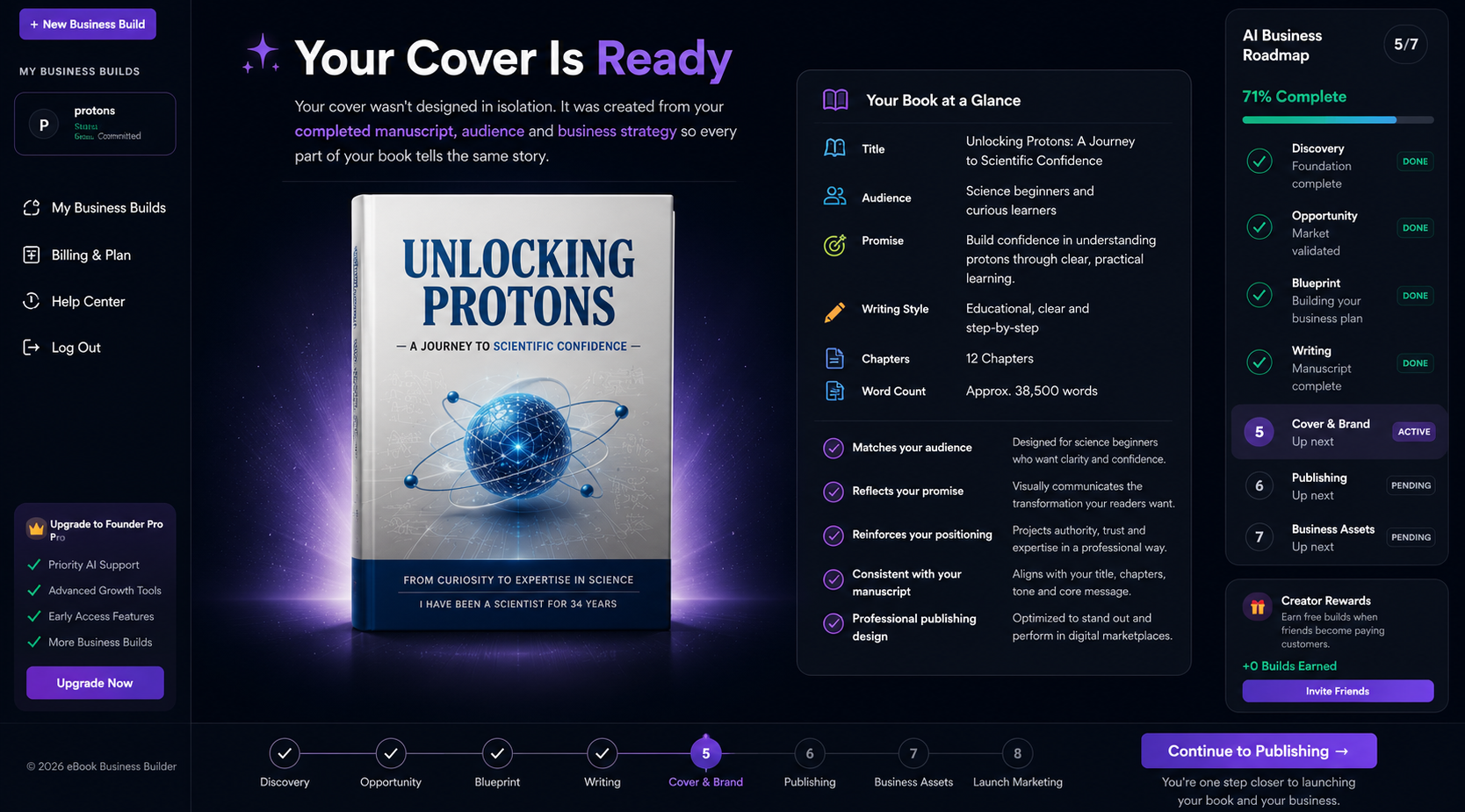 EBB Cover and Brand presentation workspace